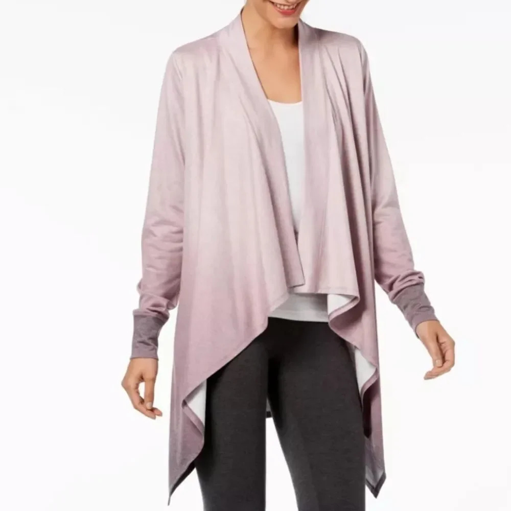 NWT Ideology Open Front Ombré Dusty Rose Cardigan